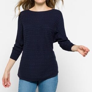 Market & Spruce Reviera Cable Knit Dolman Sweater | Navy | NWT | Stitch Fix